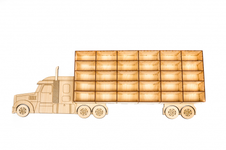 Camion din lemn - suport pentru masinute [9]