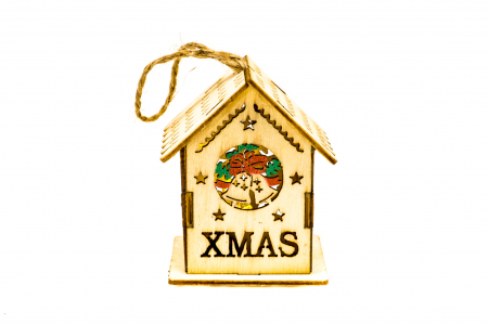 Casuta micuta din lemn care lumineaza cu clopot [0]