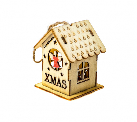 Casuta micuta din lemn care lumineaza cu inger [6]