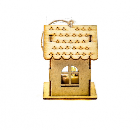 Casuta micuta din lemn care lumineaza cu ren [2]