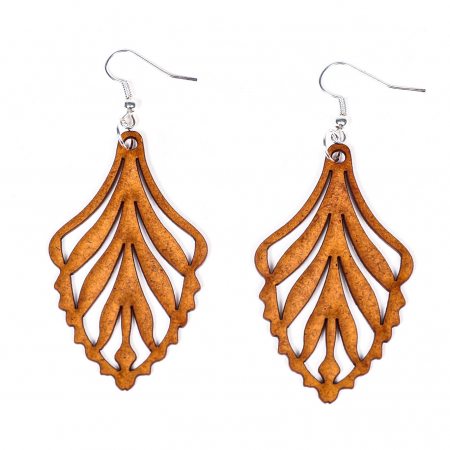 Cercei din lemn cu model unic [1]