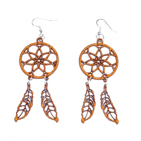 Cercei din lemn dreamcatcher [1]