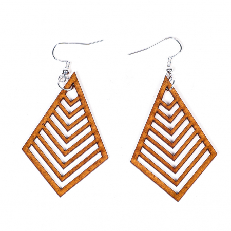 Cercei din lemn forma geometrica [1]