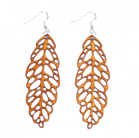 Cercei din lemn lungi cu gauri [1]