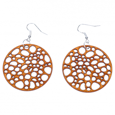 Cercei din lemn rotunzi cu gauri [1]