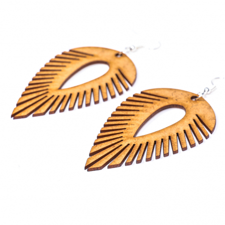 Cercei din lemn - Cercei din lemn tip lacrima decupati