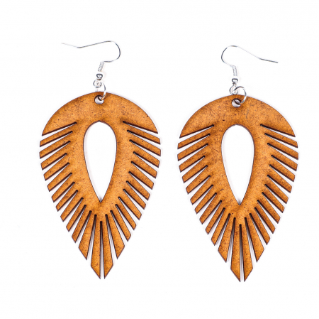 Cercei din lemn tip lacrima decupati [1]