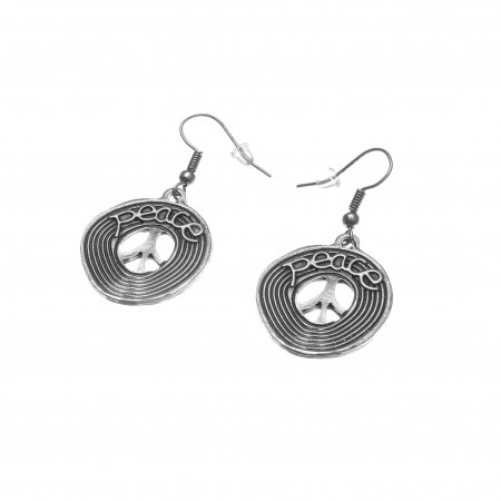 Cercei Zamac  model Reprezentand Semnul Pacii [1]