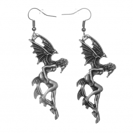 CERCEI ZAMAC - Cercei Zamac în Forma de Înger Decăzut