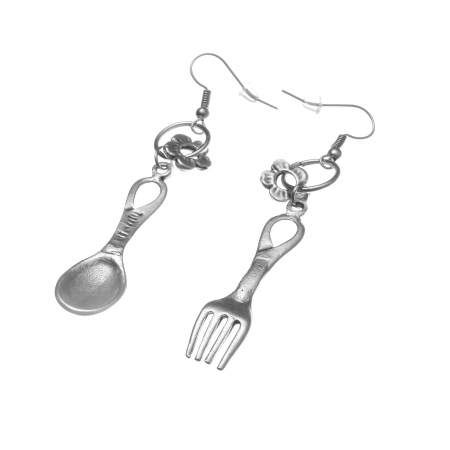 Cercei Zamac in Forma de Lingura si Furculita [1]
