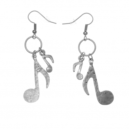 CERCEI ZAMAC - Cercei Zamac in Forma de Note Muzicale