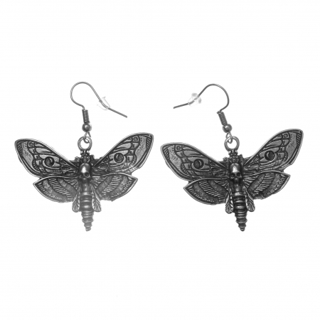 CERCEI ZAMAC - Cercei Zamac în Forma unui Fluture cu Craniu