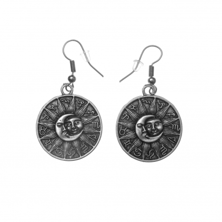 CERCEI ZAMAC - Cercei Zamac cu modele Zodiacale , Soare si Luna