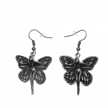 CERCEI ZAMAC - Cercei Zamac in Forma de Zana cu Aripi de Fluture