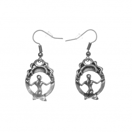 CERCEI ZAMAC - Cercei Zamacin Forma de Arcada cu o Femeie