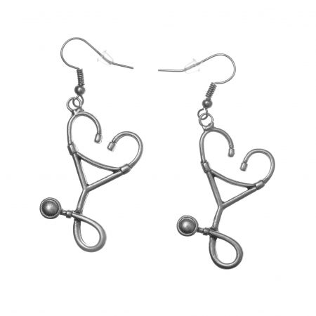 CERCEI ZAMAC - Cercei Zamac în Forma unui Stetoscop