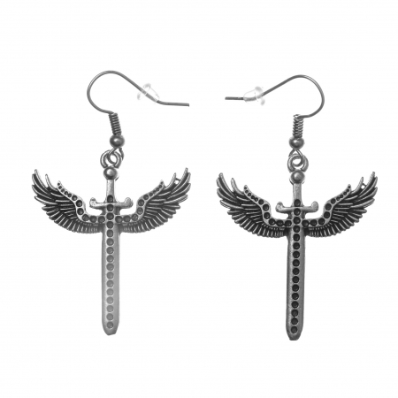 CERCEI ZAMAC - Cercei Zamac in Forma de Sabie cu Aripii