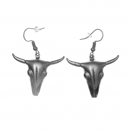 CERCEI ZAMAC - Cercei Zamac in Forma de Craniu de Bivol