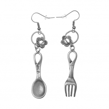 CERCEI ZAMAC - Cercei Zamac in Forma de Lingura si Furculita
