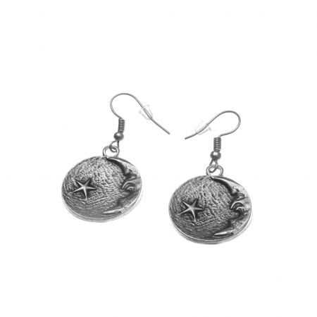 Cercei Zamac model cu o Luna si Stele [1]