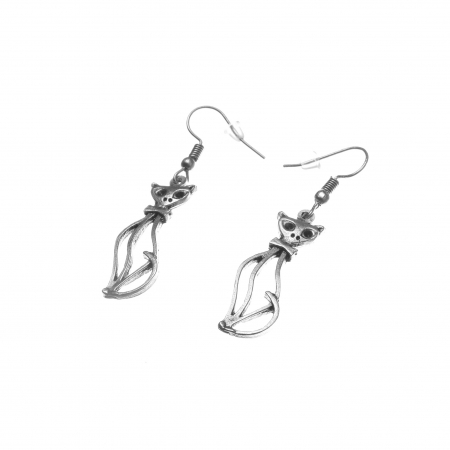 Cercei Zamac in Forma unei Pisici [1]