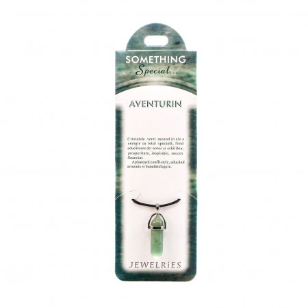 Feng Shui - Colier cu piatra semipretioasa Aventurin hexagonala