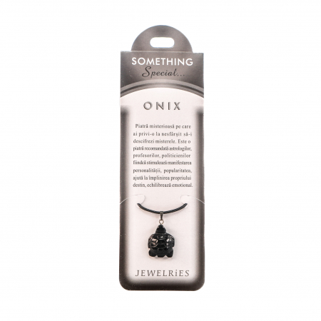 Bijuterii - Colier cu piatra semipretioasa Onix in forma de broasca testoasa