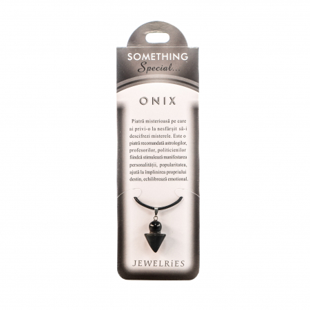 Feng Shui - Colier cu piatra semipretioasa Onix in forma de titirez