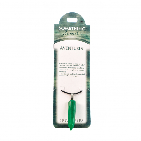 Bijuterii - Colier cu piatra semipretioasa Aventurin in forma ascutita