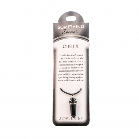 Feng Shui - Colier cu piatra semipretioasa Onix hexagonala