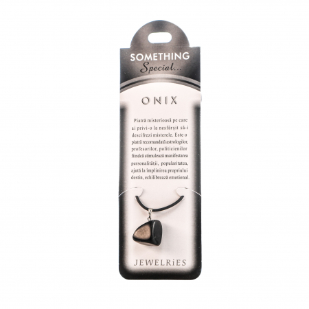 Cercei din lemn - Colier cu piatra semipretioasa Onix