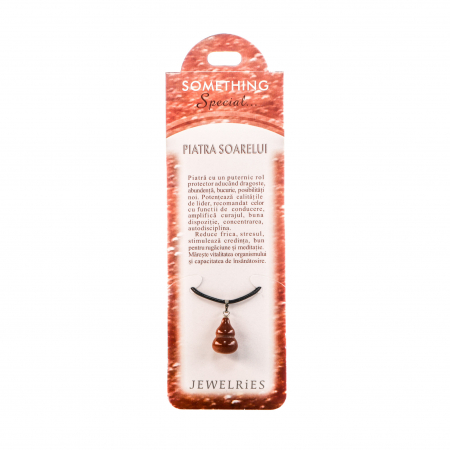 Feng Shui - Colier cu piatra semipretioasa Piatra Soarelui in forma de Wu Lou