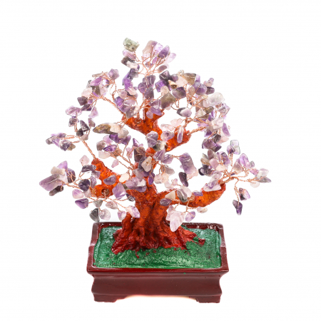 Copac Feng Shui foarte mare cu pietre semipretioase - Ametist [3]
