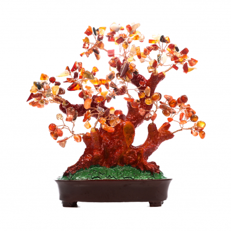 Martisoare - Copac Feng Shui foarte mare cu pietre semipretioase - Carneol