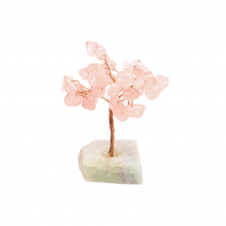 Copac Feng Shui cu baza de Fluorit si pietre semipretioase - Cuart Roz [0]