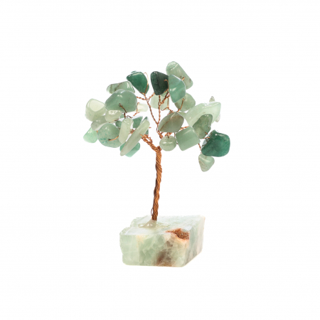 Copac Feng Shui cu baza de Fluorit si pietre semipretioase - Aventurin Verde [4]
