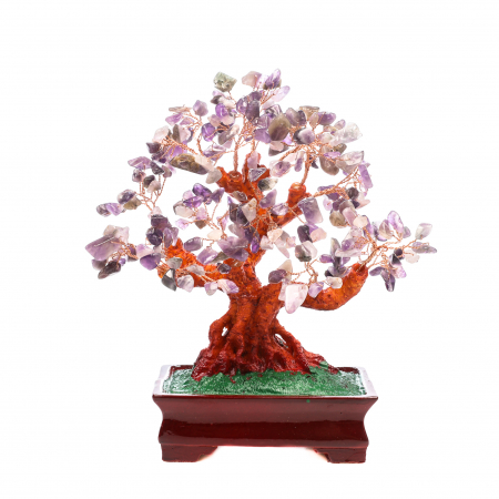 Copac Feng Shui foarte mare cu pietre semipretioase - Ametist [4]