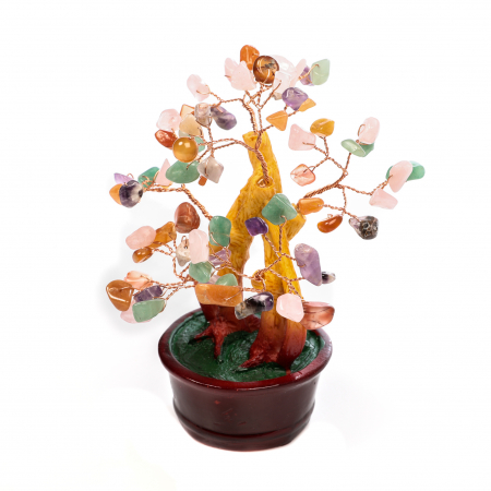 Copac Bonsai Feng Shui mare cu mix de pietre semipretioase [2]