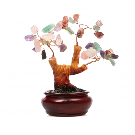 Copac Bonsai Feng Shui mediu cu mix de pietre semipretioase [0]