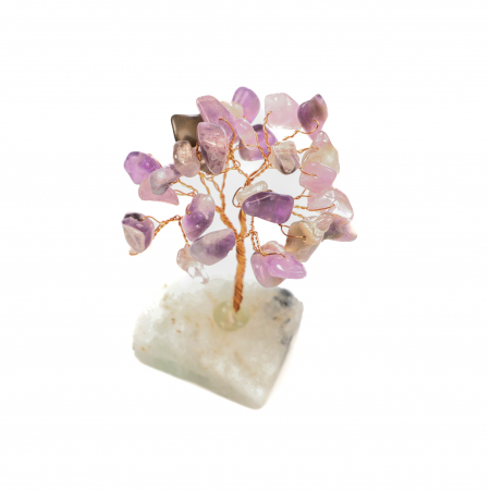 Copac Feng Shui cu baza de Fluorit si pietre semipretioase - Ametist [5]