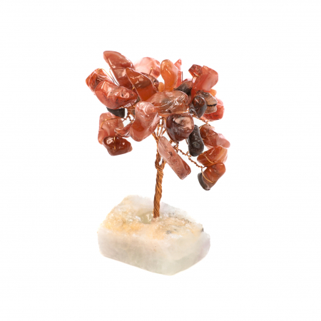 Copac Feng Shui cu baza de Fluorit si pietre semipretioase - Carneol [4]