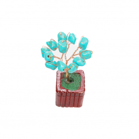 Copac Feng Shui foarte mic cu pietre semipretioase - turcoaz Peruzea [2]