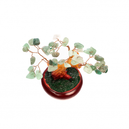 Copac Bonsai Feng Shui mediu cu pietre semipretioase - Aventurin Verde [3]