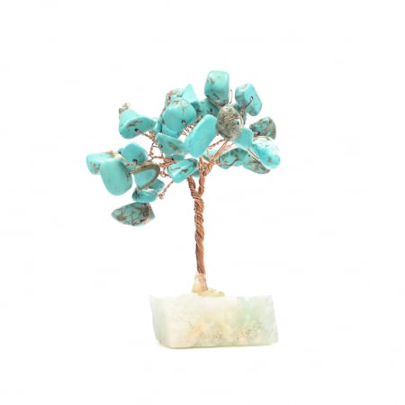 Copac Feng Shui cu baza de Fluorit si pietre semipretioase - turcoaz Peruzea [5]