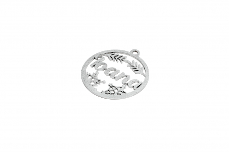 Decoratiune argintie din lemn cu nume - Ioana [1]