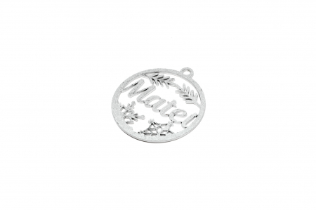 Decoratiune argintie din lemn cu nume - Matei [1]