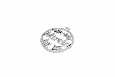 Decoratiune argintie din lemn cu nume - Mirela [1]