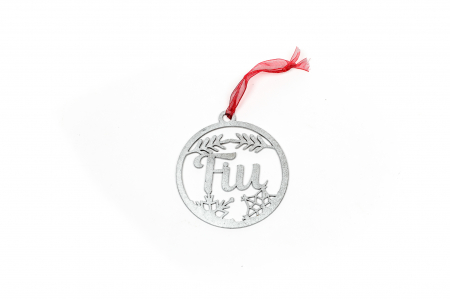 Decoratiuni pentru cei dragi - Decoratiune argintie din lemn Fiu
