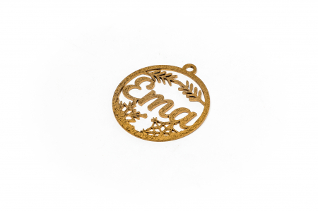 Decoratiune aurie din lemn cu nume - Ema [1]