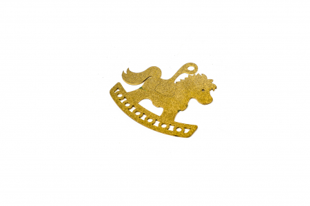 Decoratiune din lemn aurie Calut [1]